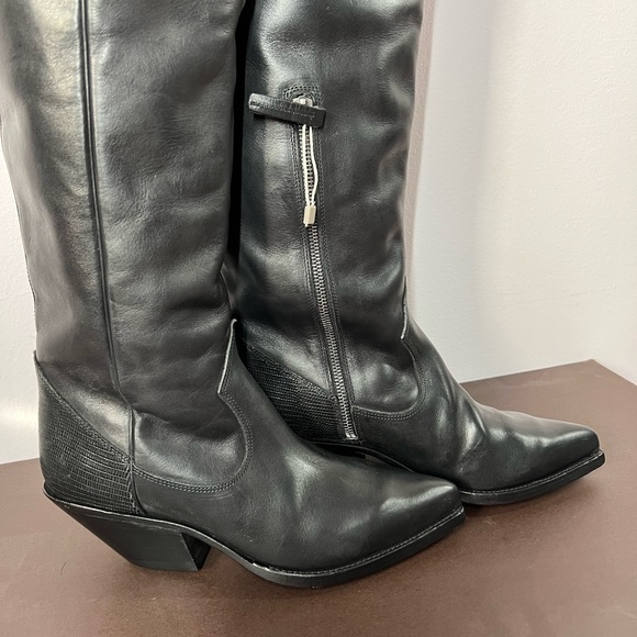 BUTTERO OVER THE KNEE  LEATHER BOOTS - Picture 4 of 16